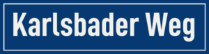 Straßenschild Karlsbader Weg