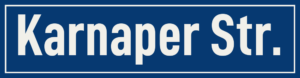 Straßenschild Karnaper Straße
