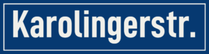 Straßenschild Karolingerstraße