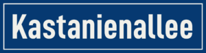 Straßenschild Kastanienallee