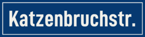 Straßenschild Katzenbruchstraße