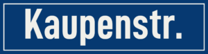 Straßenschild Kaupenstraße