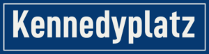 Straßenschild Kennedyplatz