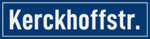 Straßenschild Kerckhoffstraße