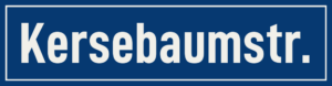 Straßenschild Kersebaumstraße