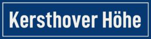Straßenschild Kersthover Höhe