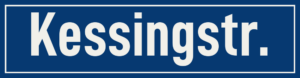 Straßenschild Kessingstraße