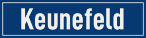 Straßenschild Keunefeld