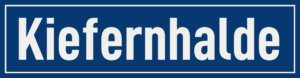 Straßenschild Kiefernhalde