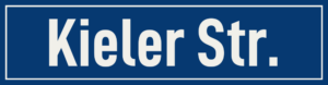 Straßenschild Kieler Straße