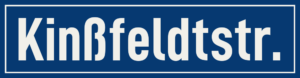 Straßenschild Kinßfeldtstraße