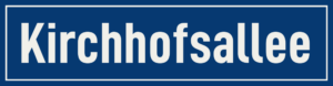 Straßenschild Kirchhofsallee