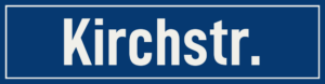 Straßenschild Kirchstraße