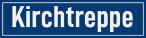 Straßenschild Kirchtreppe