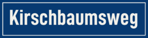 Straßenschild Kirschbaumsweg