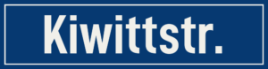 Straßenschild Kiwittstraße