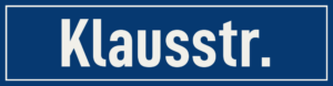 Straßenschild Klausstraße