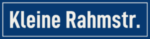 Straßenschild Kleine Rahmstraße