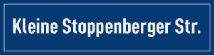 Straßenschild Kleine Stoppenberger Straße