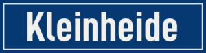 Straßenschild Kleinheide