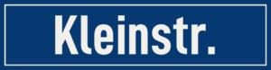 Straßenschild Kleinstraße