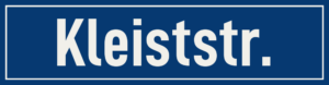 Straßenschild Kleiststraße