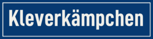 Straßenschild Kleverkämpchen