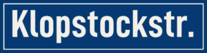 Straßenschild Klopstockstraße