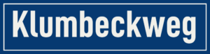 Straßenschild Klumbeckweg