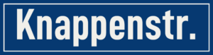Straßenschild Knappenstraße