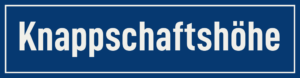 Straßenschild Knappschaftshöhe