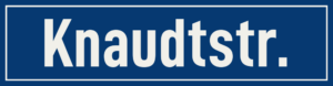 Straßenschild Knaudtstraße
