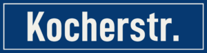 Straßenschild Kocherstraße