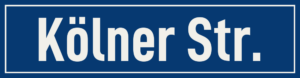 Straßenschild Kölner Straße