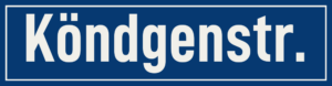 Straßenschild Köndgenstraße