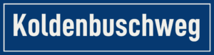 Straßenschild Koldenbuschweg