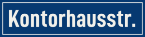 Straßenschild Kontorhausstraße