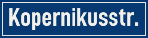 Straßenschild Kopernikusstraße