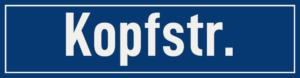 Straßenschild Kopfstraße