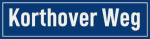 Straßenschild Korthover Weg
