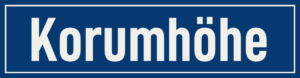 Straßenschild Korumhöhe
