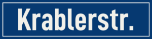 Straßenschild Krablerstraße