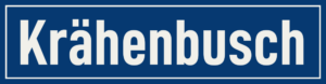 Straßenschild Krähenbusch