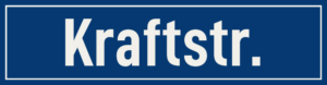 Straßenschild Kraftstraße