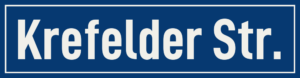 Straßenschild Krefelder Straße