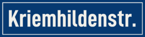 Straßenschild Kriemhildenstraße