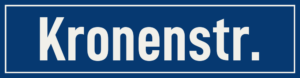 Straßenschild Kronenstraße