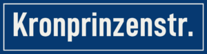 Straßenschild Kronprinzenstraße