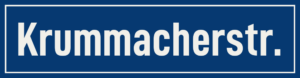 Straßenschild Krummacherstraße