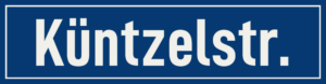 Straßenschild Küntzelstraße
